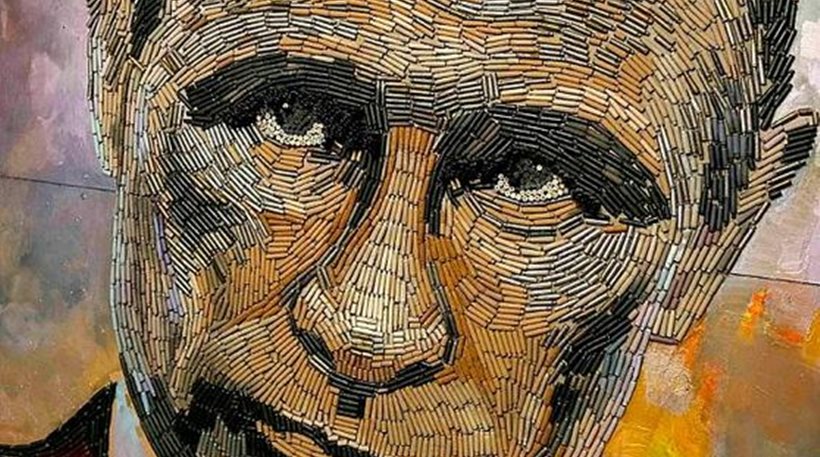 Στην Ουκρανία έφτιαξαν πορτραίτο του Πούτιν από… κάλυκες!